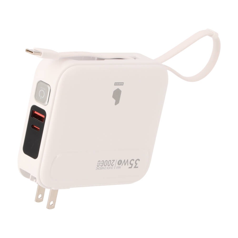 พาวเวอร์แบงค์ Blue Box 20000 mAh built-in Lightning/USB-C PD35W White (EP-P203)(CCC)
