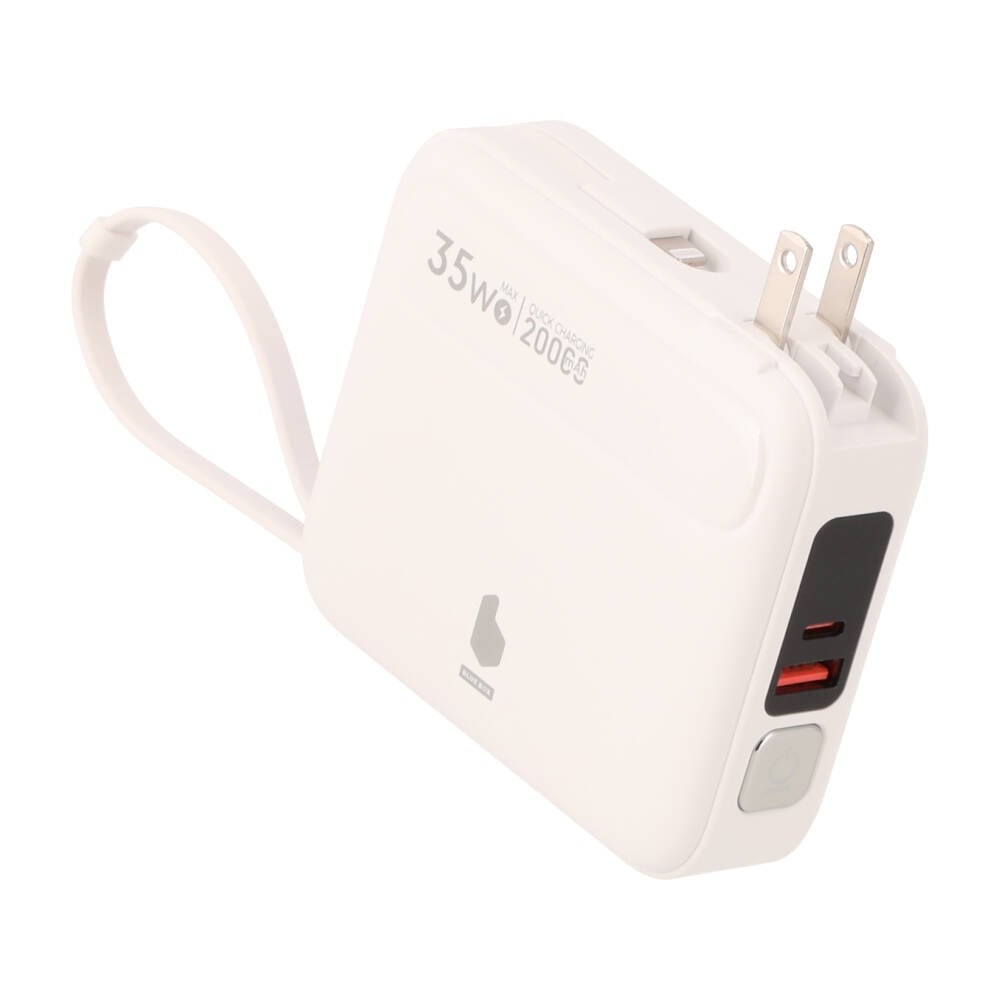 พาวเวอร์แบงค์ Blue Box 20000 mAh built-in Lightning/USB-C PD35W White (EP-P203)(CCC)