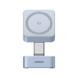 ที่ชาร์จไร้สาย Ugreen 2-in-1 Qi2.2 25W Magflow Foldable Magnetic Stand Blue (55960B)