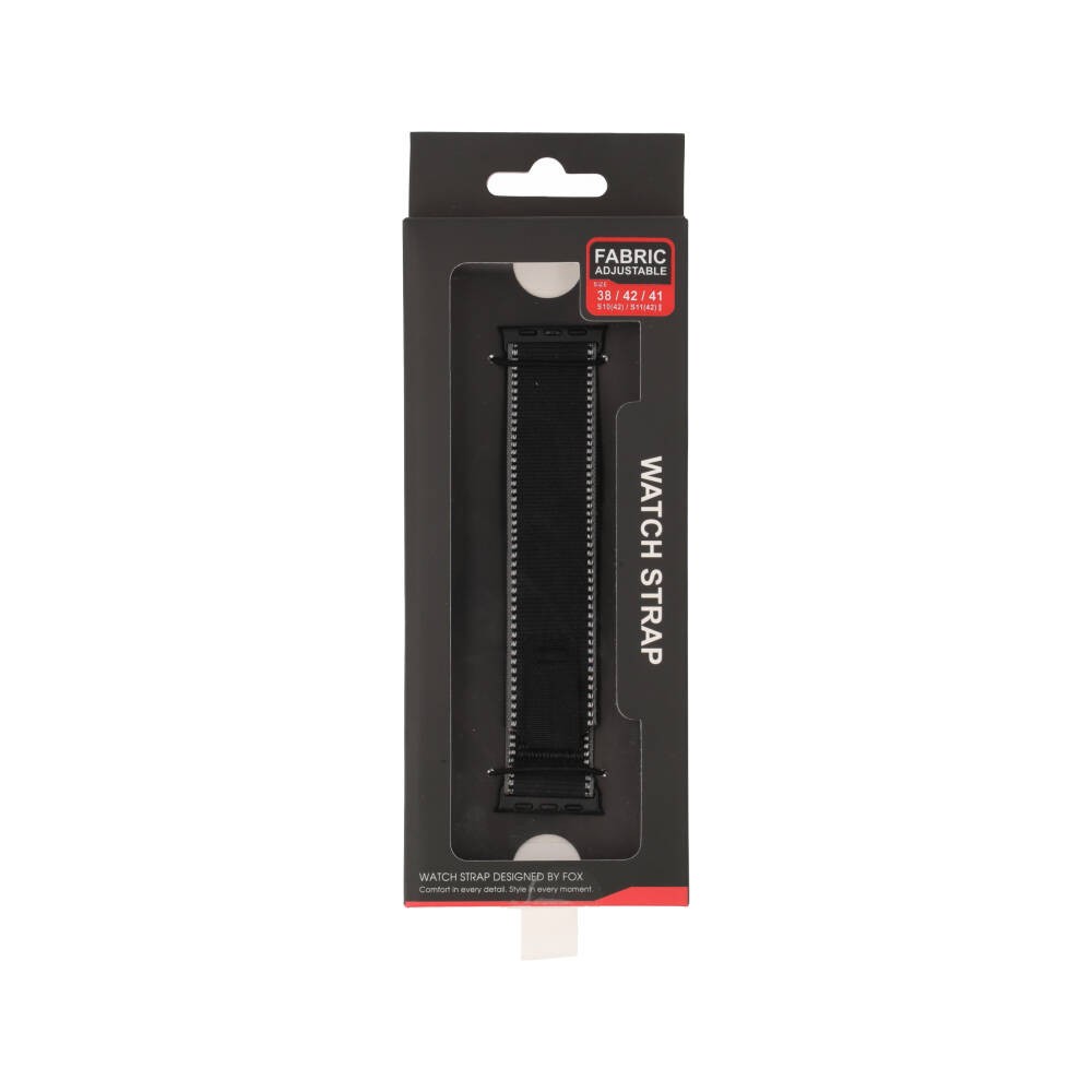 FOX สาย Apple Watch Strap (38/41/(S10&S11) 42mm) Fabric Adjustable Black