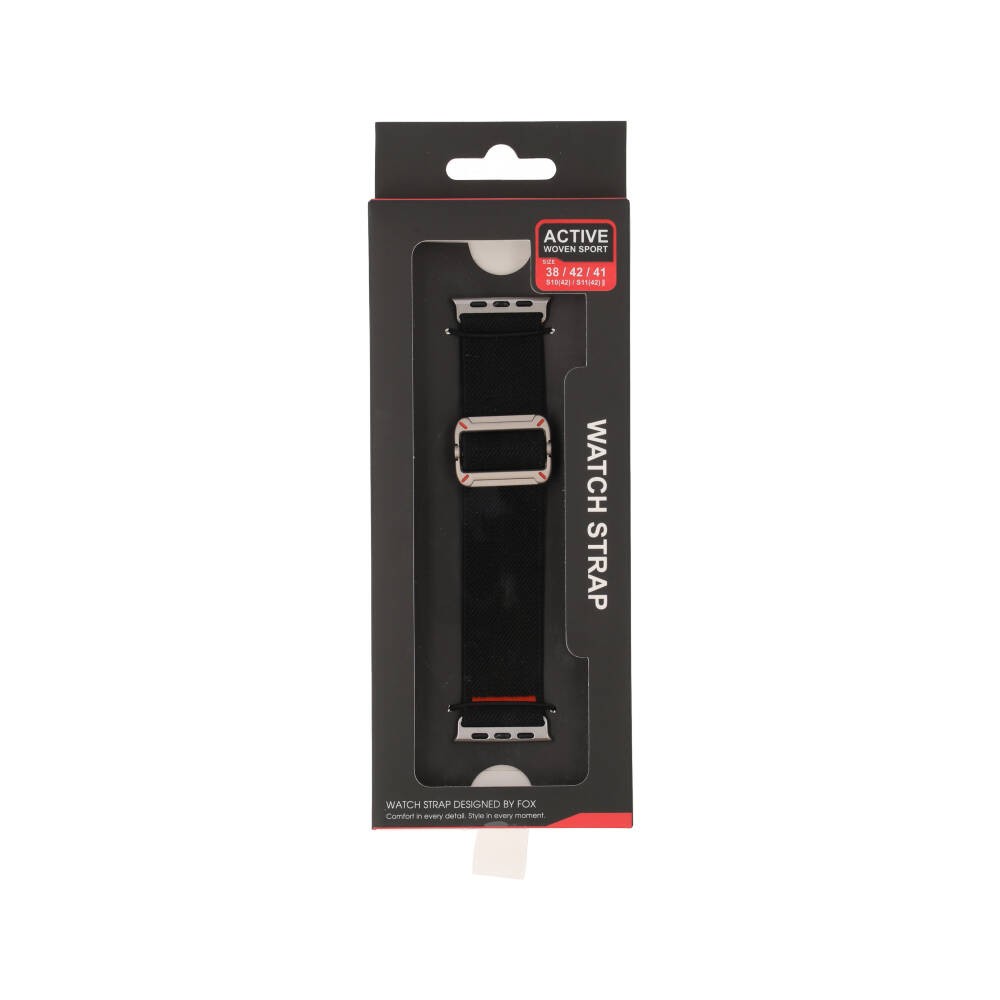 FOX สาย Apple Watch Strap (38/41/(S10&S11) 42mm) Active Woven Sport Black