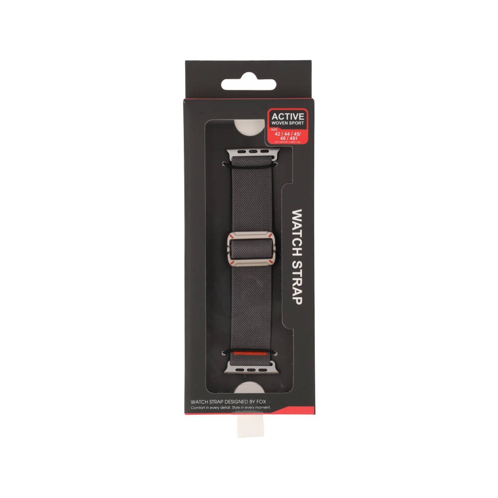 FOX สาย Apple Watch Strap (42/44/45/46/49mm) Active Woven Sport Grey