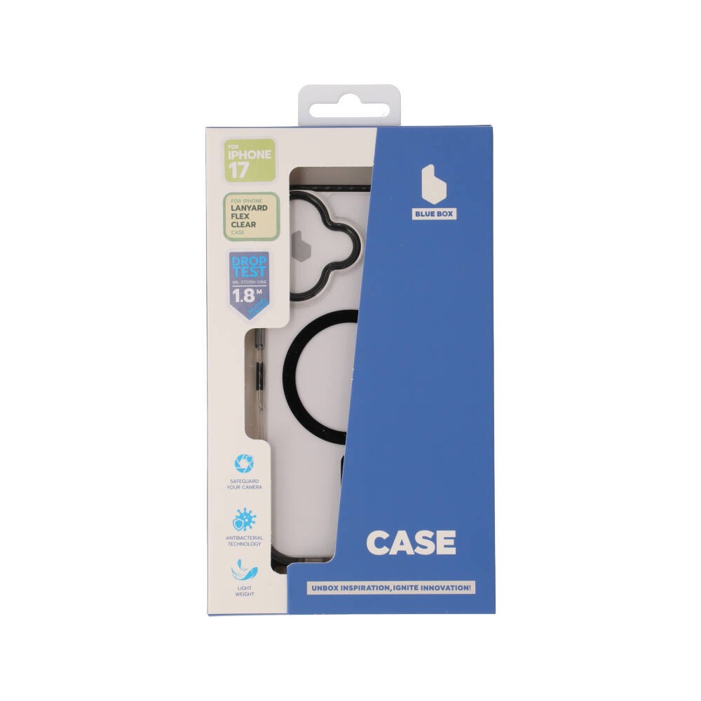 เคส Blue Box iPhone 17 LanyardFlex Clear Black