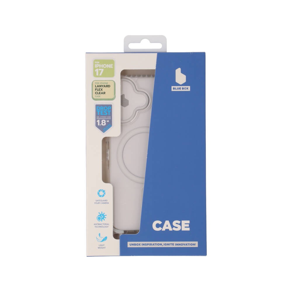 เคส Blue Box iPhone 17 LanyardFlex Clear White