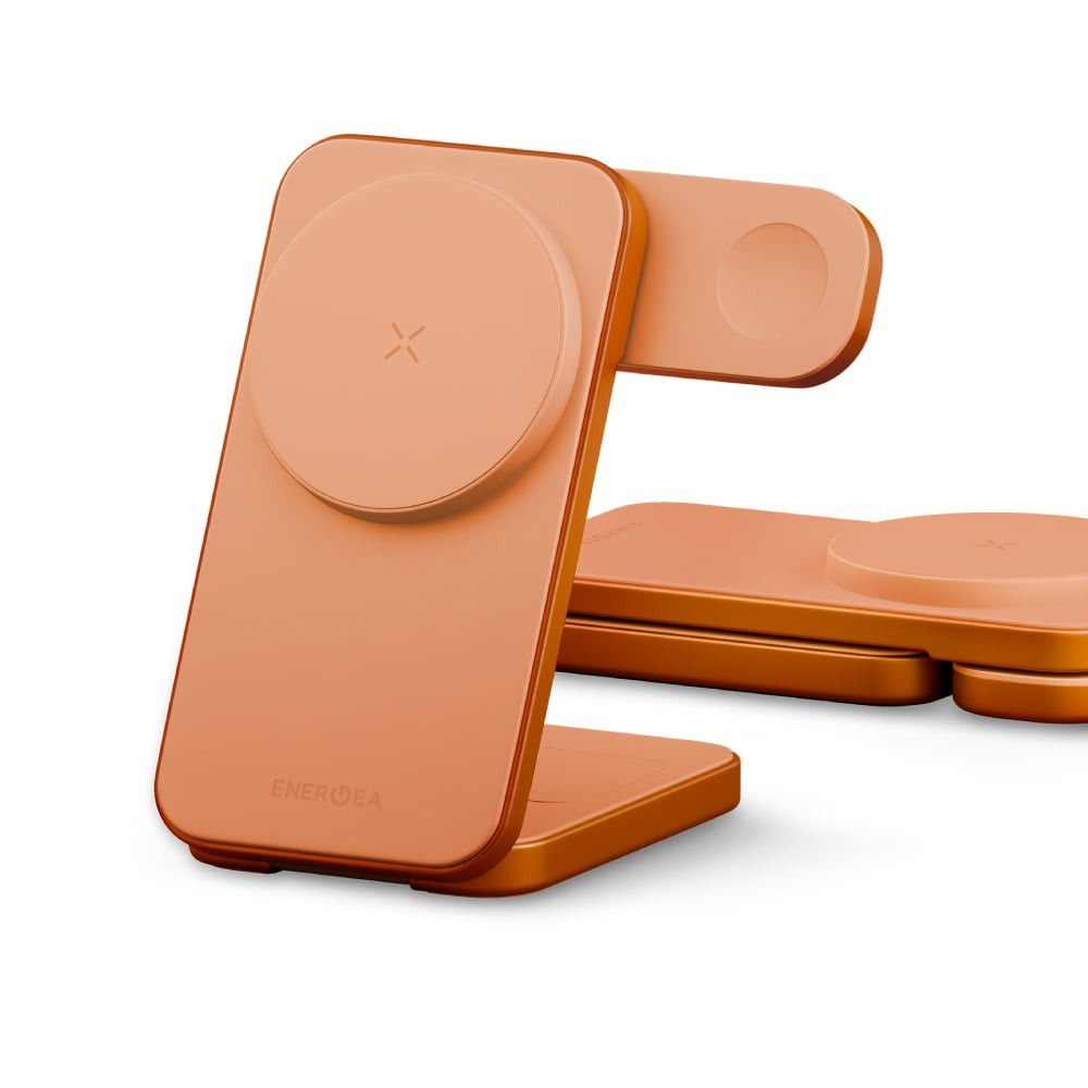 ที่ชาร์จไร้สาย ENERGEA 3-in-1 Qi2.2 Foldable Magnetic Stand MAGTRIO 25W Orange