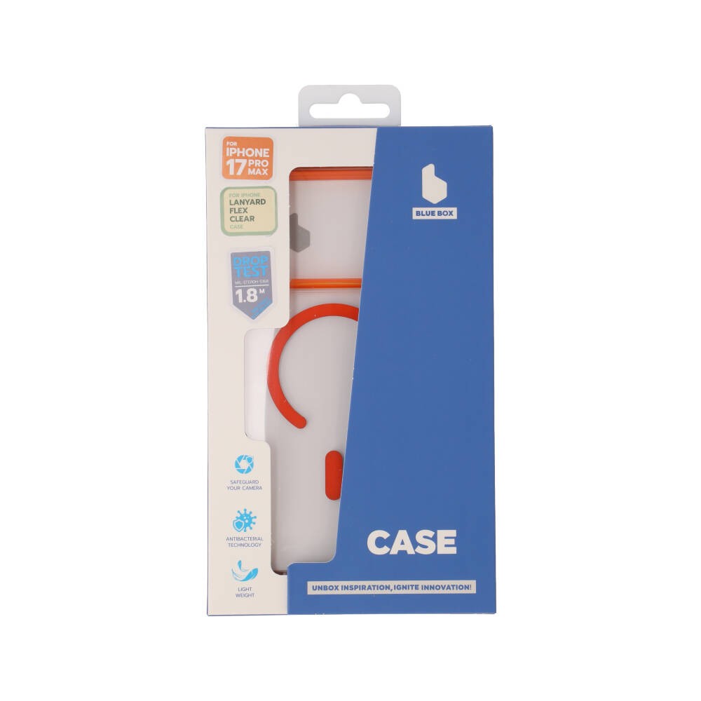 เคส Blue Box iPhone 17 Pro Max LanyardFlex Clear Orange