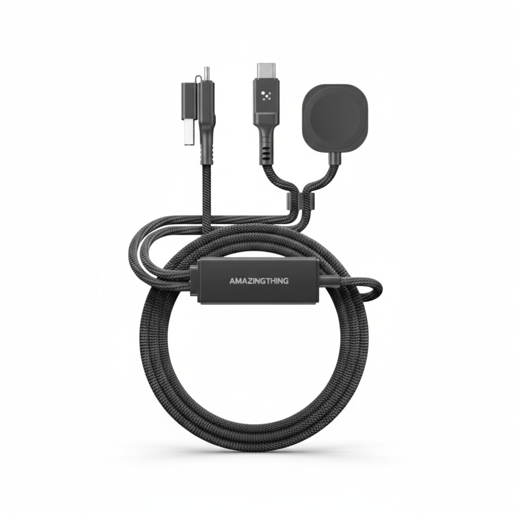 สายชาร์จ AMAZingthing 4-in-1 Multifunctional 100W Thunder Pro I 7X 1.5M Black