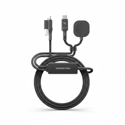 สายชาร์จ AMAZingthing 4-in-1 Multifunctional 100W Thunder Pro I 7X 1.5M Black
