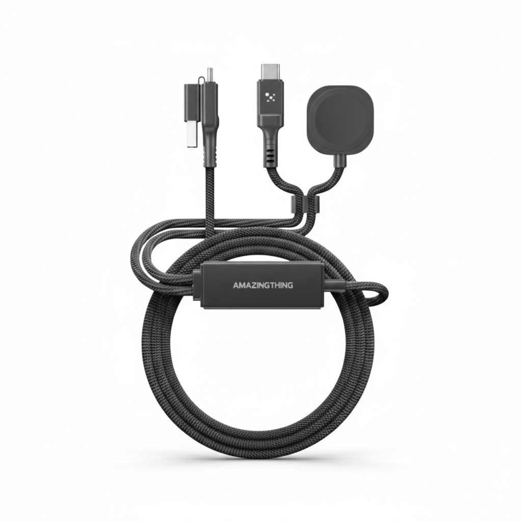 สายชาร์จ AMAZingthing 4-in-1 Multifunctional 100W Thunder Pro I 7X 1.5M Black