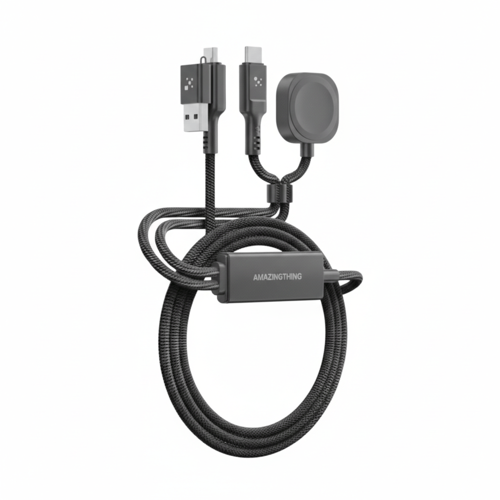 สายชาร์จ AMAZingthing 4-in-1 Multifunctional 100W Thunder Pro I 7X 1.5M Black
