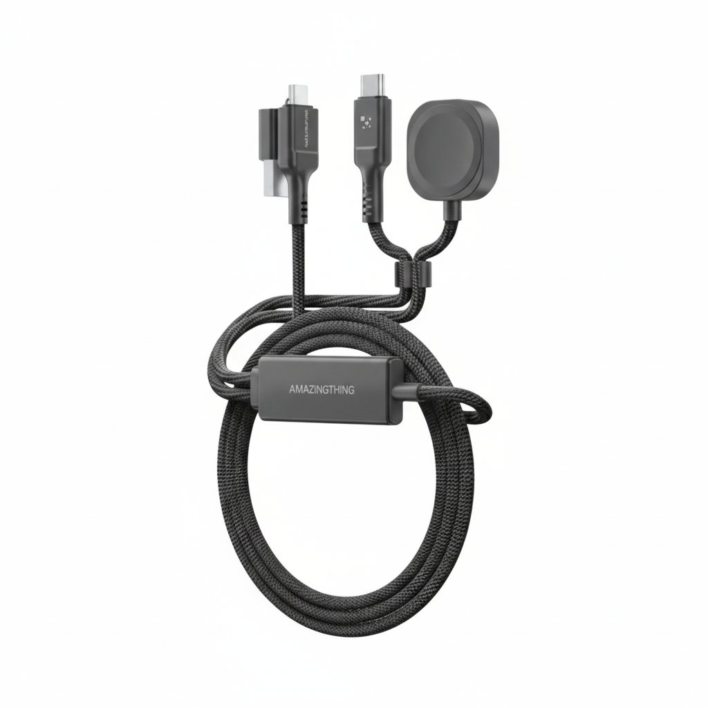 สายชาร์จ AMAZingthing 4-in-1 Multifunctional 100W Thunder Pro I 7X 1.5M Black