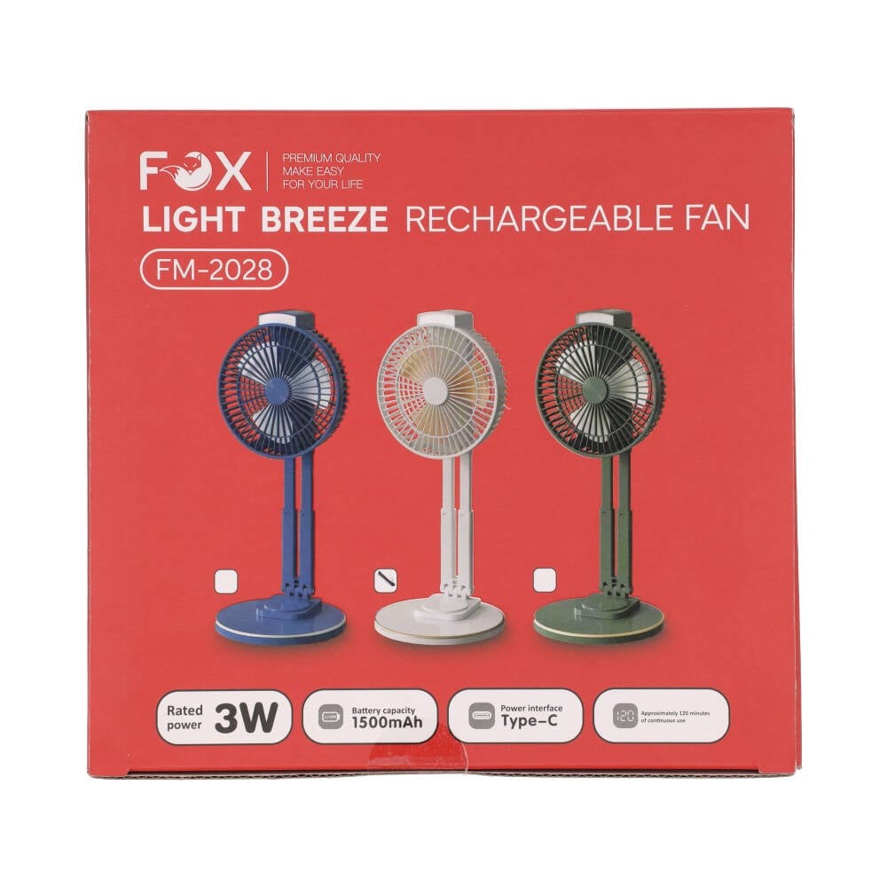 พัดลมตั้งโต๊ะ FOX LightBreeze FM-2028 White