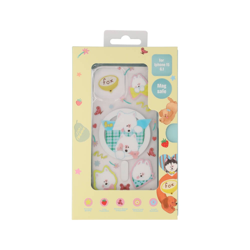 FOX x WORAPEACH เคส iPhone 15 Samoyed Magnetic