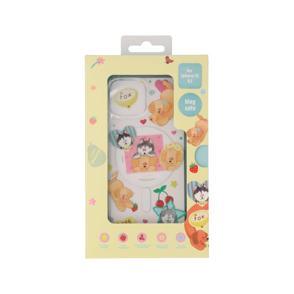 FOX x WORAPEACH เคส iPhone 15 Golden/Husky Magnetic