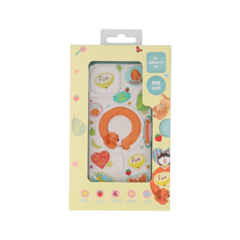 FOX x WORAPEACH เคส iPhone 15 Dachshund Magnetic
