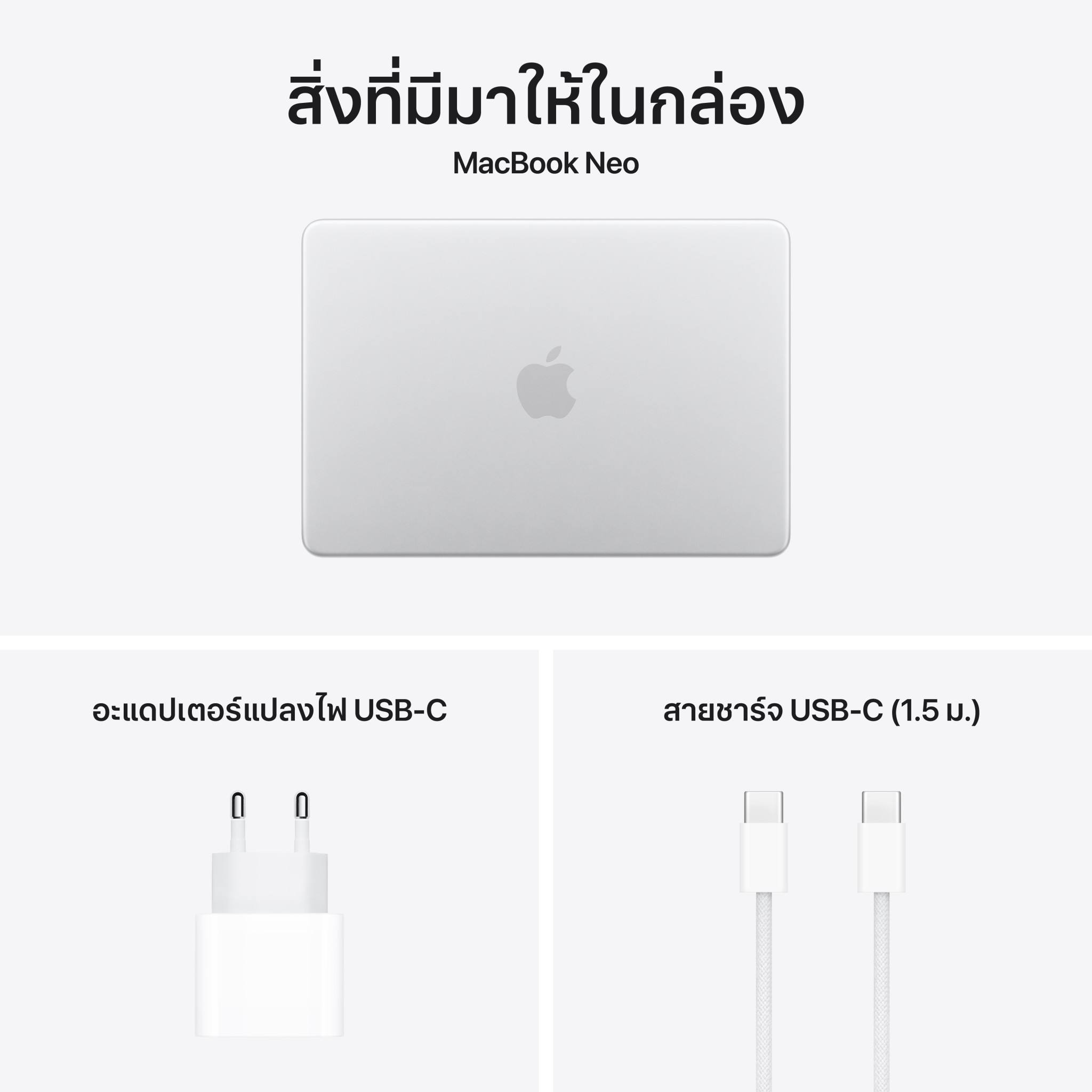 MacBook Neo 13 : A18 Pro chip 6C CPU/5C GPU/8GB/512GB with Touch ID Silver (2026)