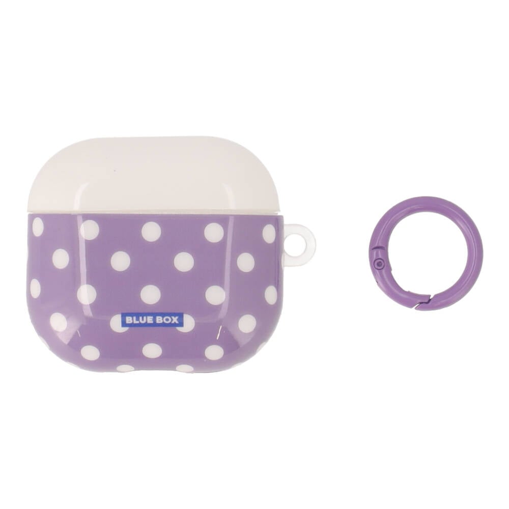 เคส Blue Box AirPods 4 Polka dots White/Purple