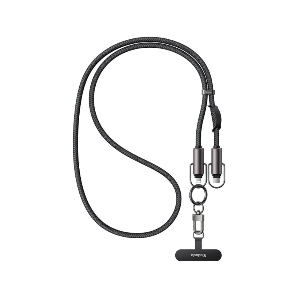 สายคล้องโทรศัพท์ MCDODO 36W 2 in 1 USB-C to Lightning Charging Lanyard 1.2m Black