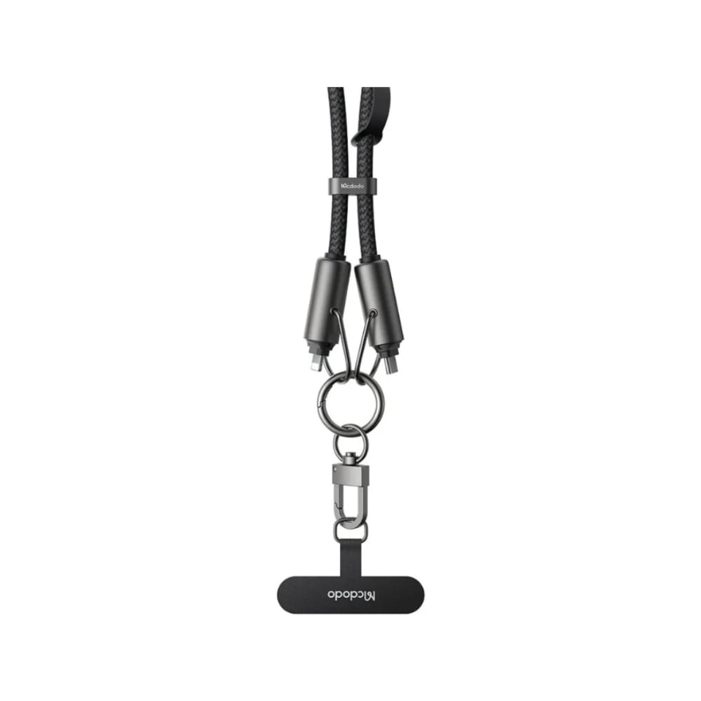 สายคล้องโทรศัพท์ MCDODO 36W 2 in 1 USB-C to Lightning Charging Lanyard 1.2m Black