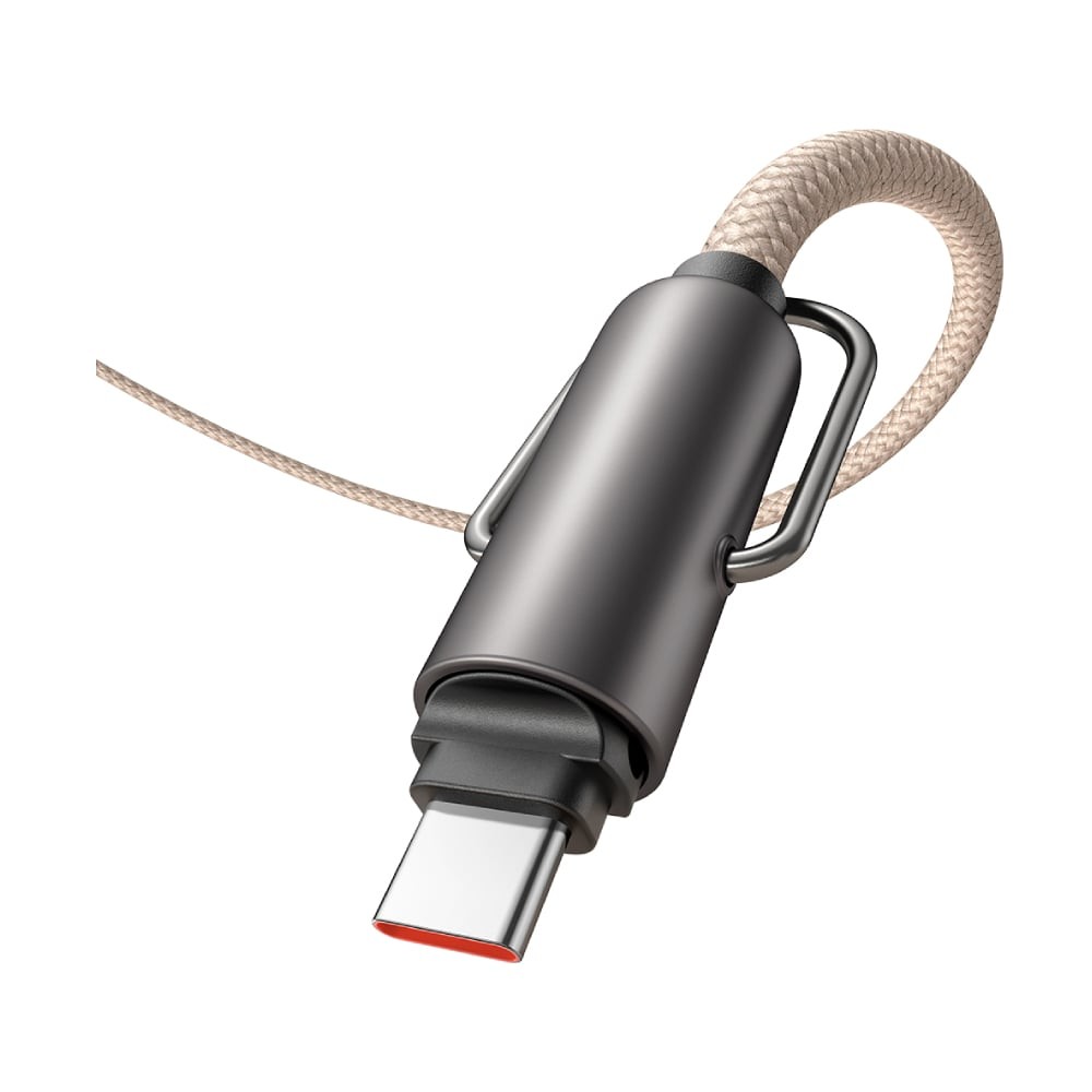 สายคล้องโทรศัพท์ MCDODO 60W 2 in 1 USB-C to USB-C Charging Lanyard 1.2m Khaki
