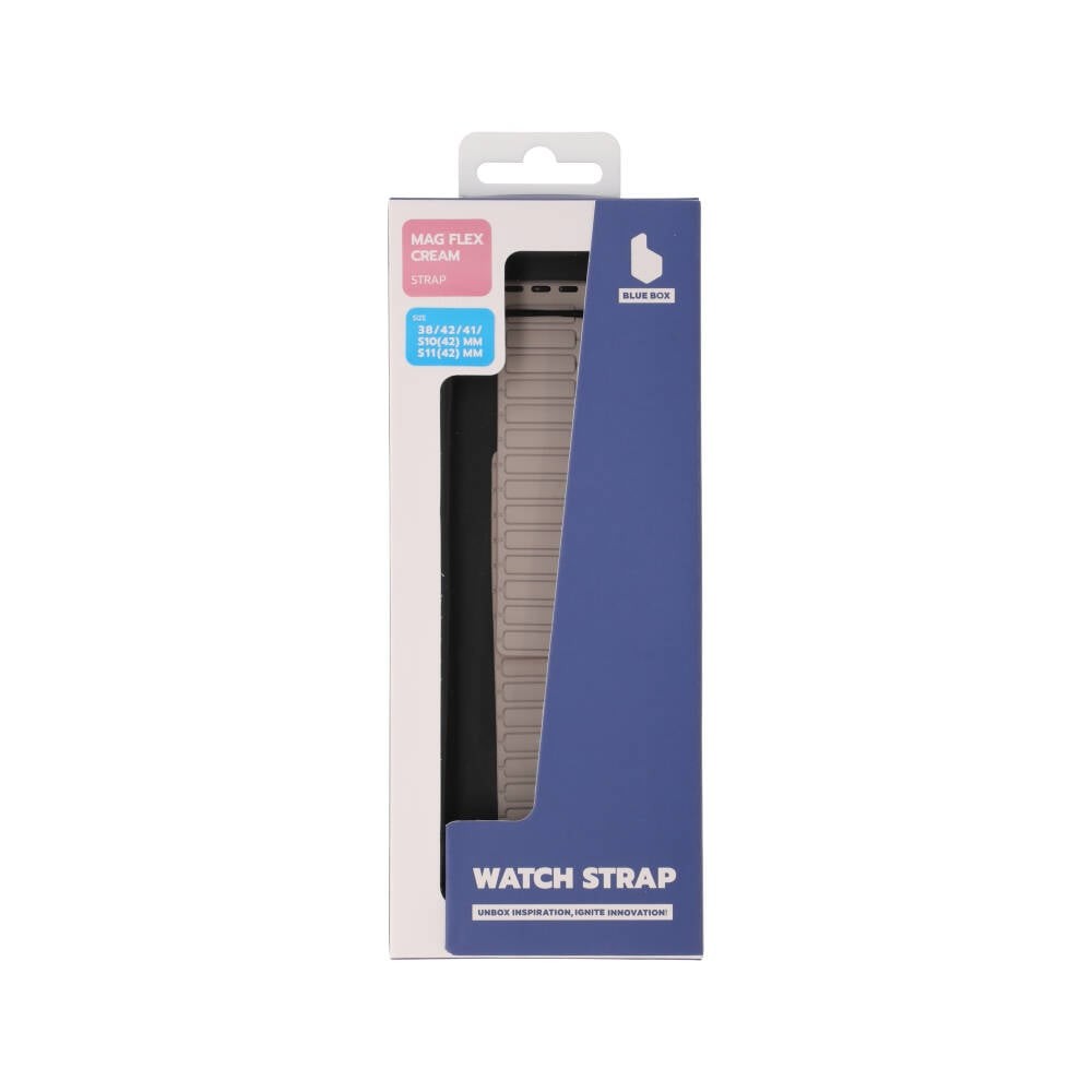 Blue Box สาย Apple Watch Series 6,7,8,9,10,11,SE1,SE2 (39/40/41/42mm) Mag Flex Cream