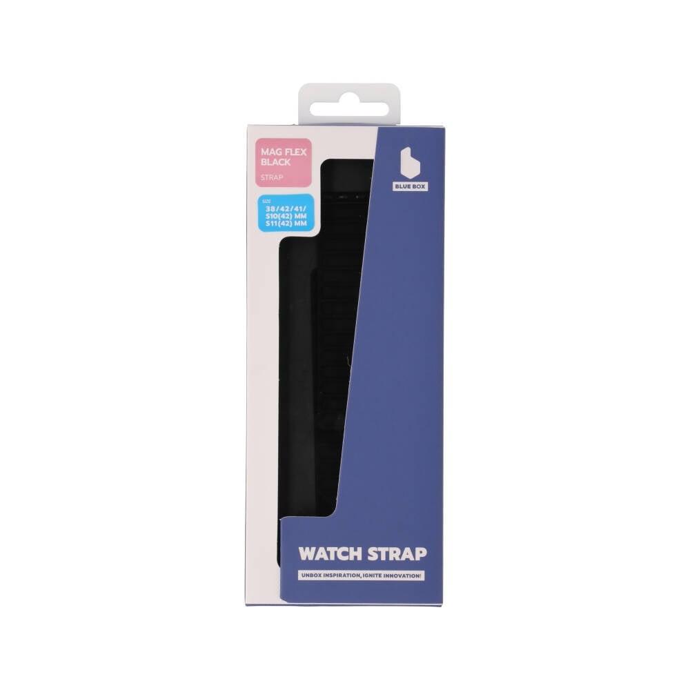 Blue Box สาย Apple Watch Series 6,7,8,9,10,11,SE1,SE2 (39/40/41/42mm) Mag Flex Black