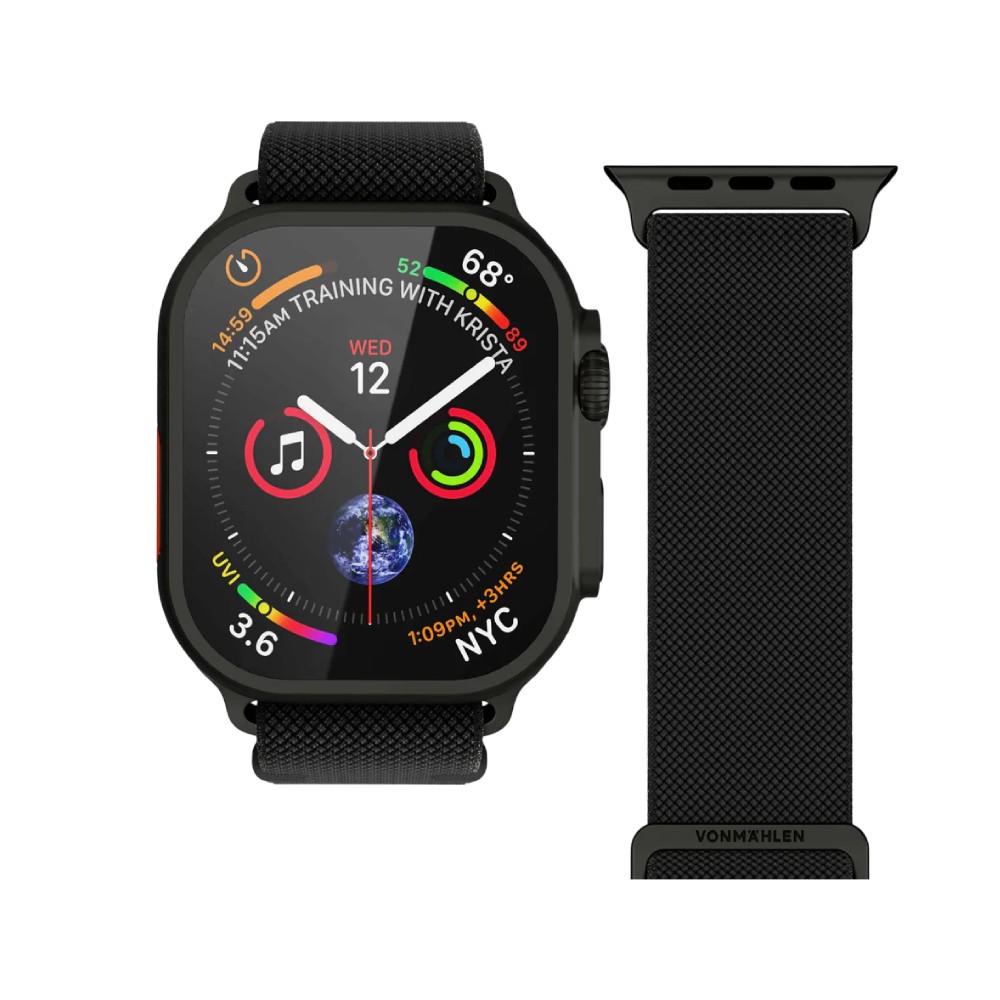 Vonmaehlen สาย Apple Watch Strap (40/41/42mm) Classic Nylon Loop - Black