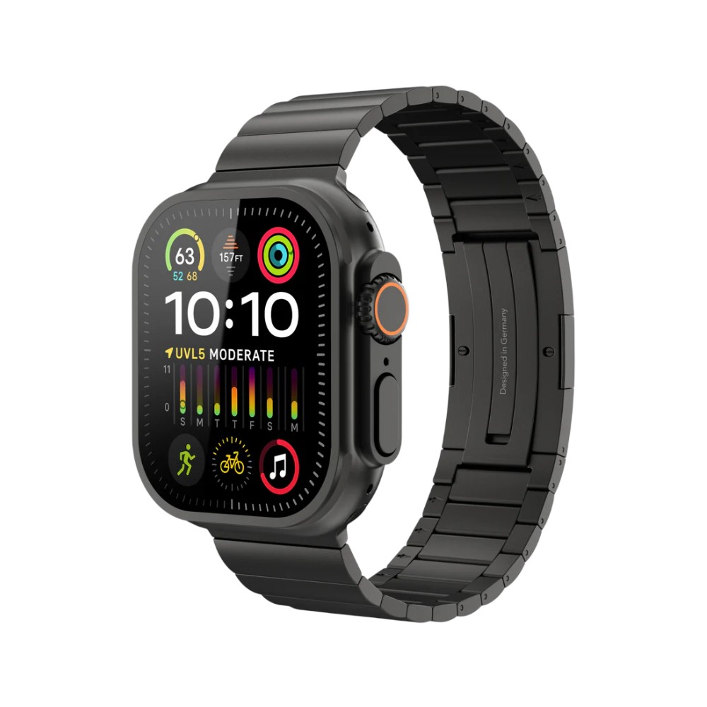 Vonmaehlen สาย Apple Watch Strap (44/45/46/49mm) Link Bracelet Pro Titanium - Black