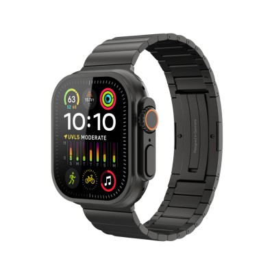 Vonmaehlen สาย Apple Watch Strap (44/45/46/49mm) Link Bracelet Pro Titanium - Black