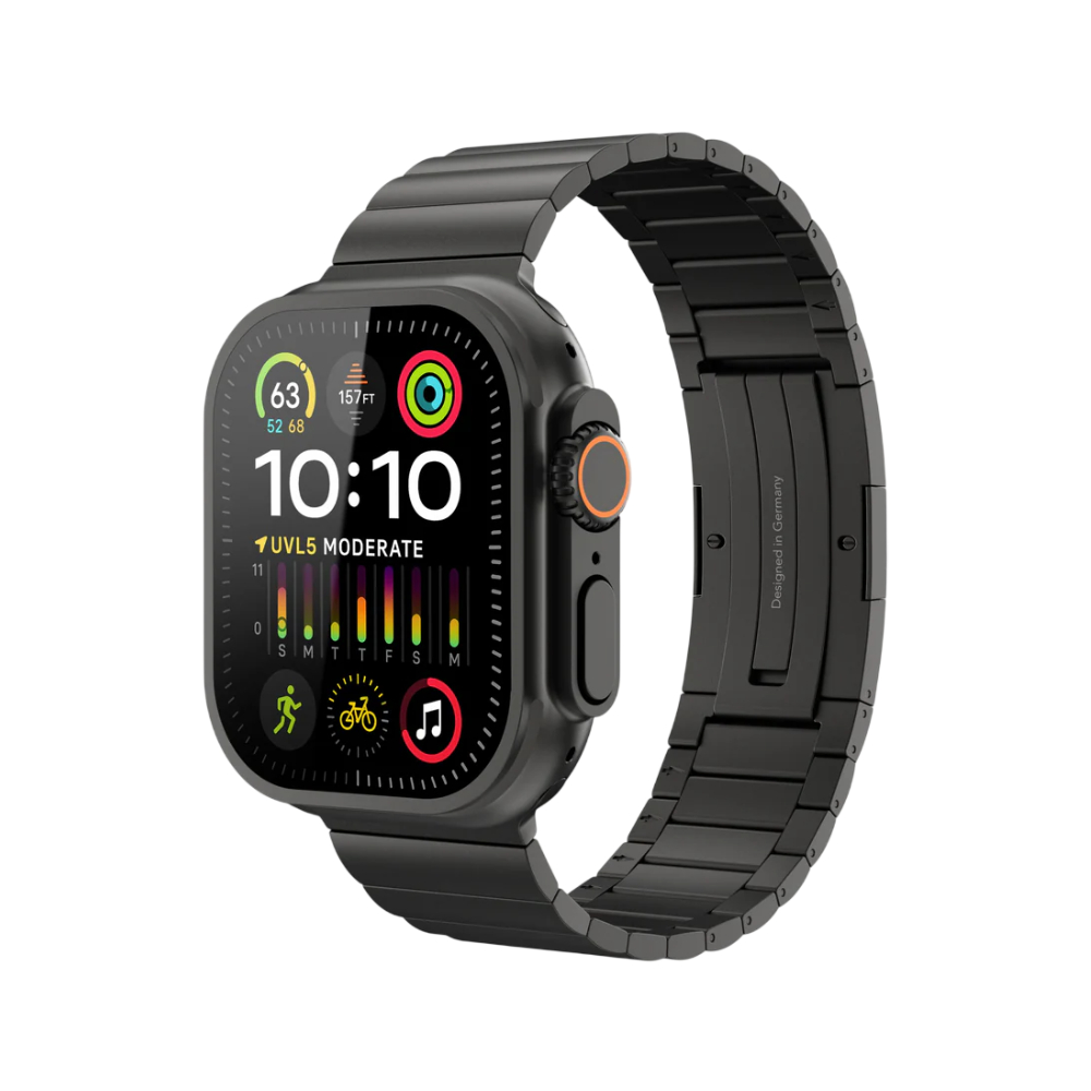 Vonmaehlen สาย Apple Watch Strap (44/45/46/49mm) Link Bracelet Pro Titanium - Black