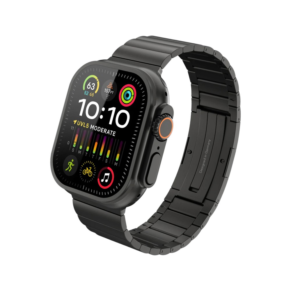 Vonmaehlen สาย Apple Watch Strap (44/45/46/49mm) Link Bracelet Pro Titanium - Black