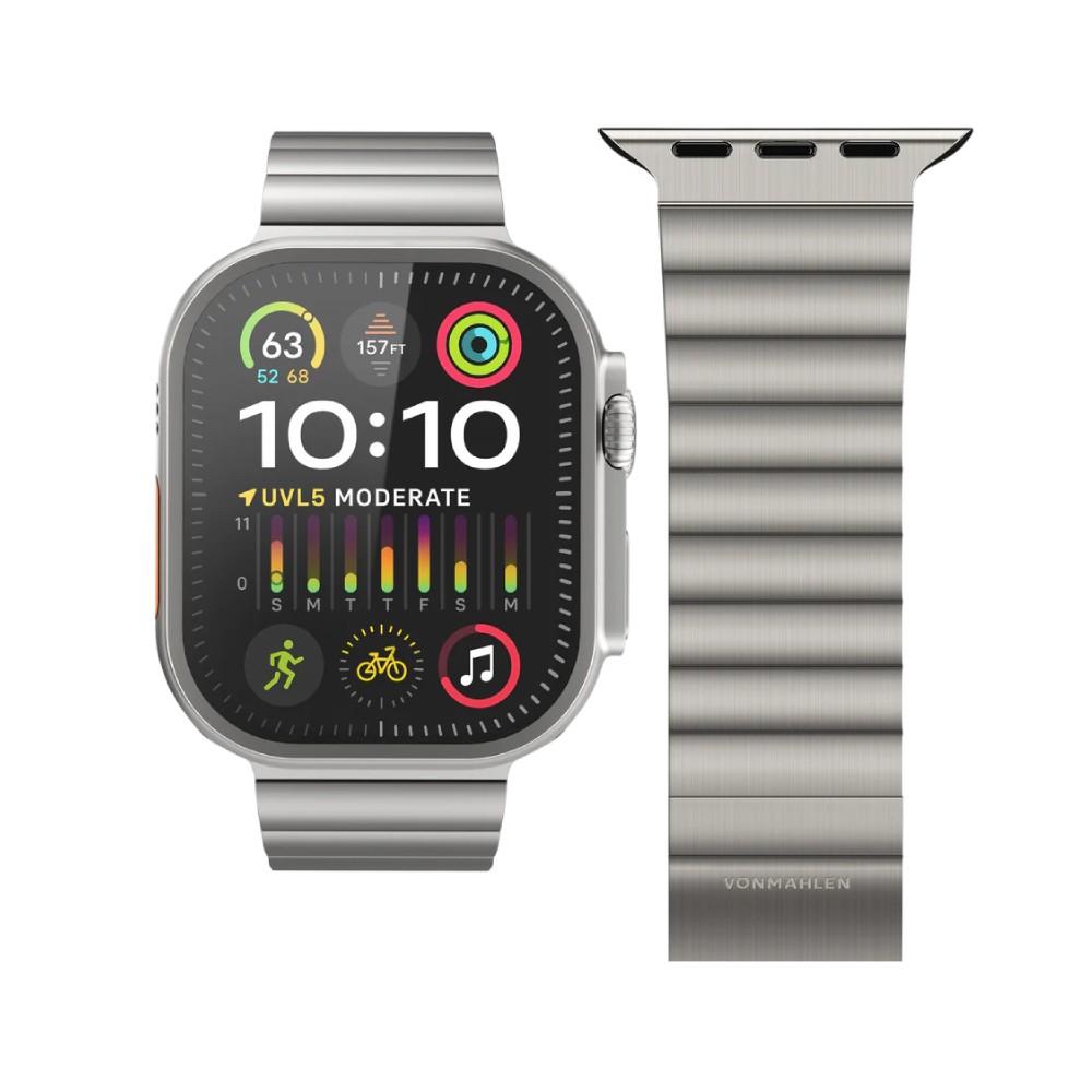 Vonmaehlen สาย Apple Watch Strap (44/45/46/49mm) Link Bracelet Pro Titanium - Nature