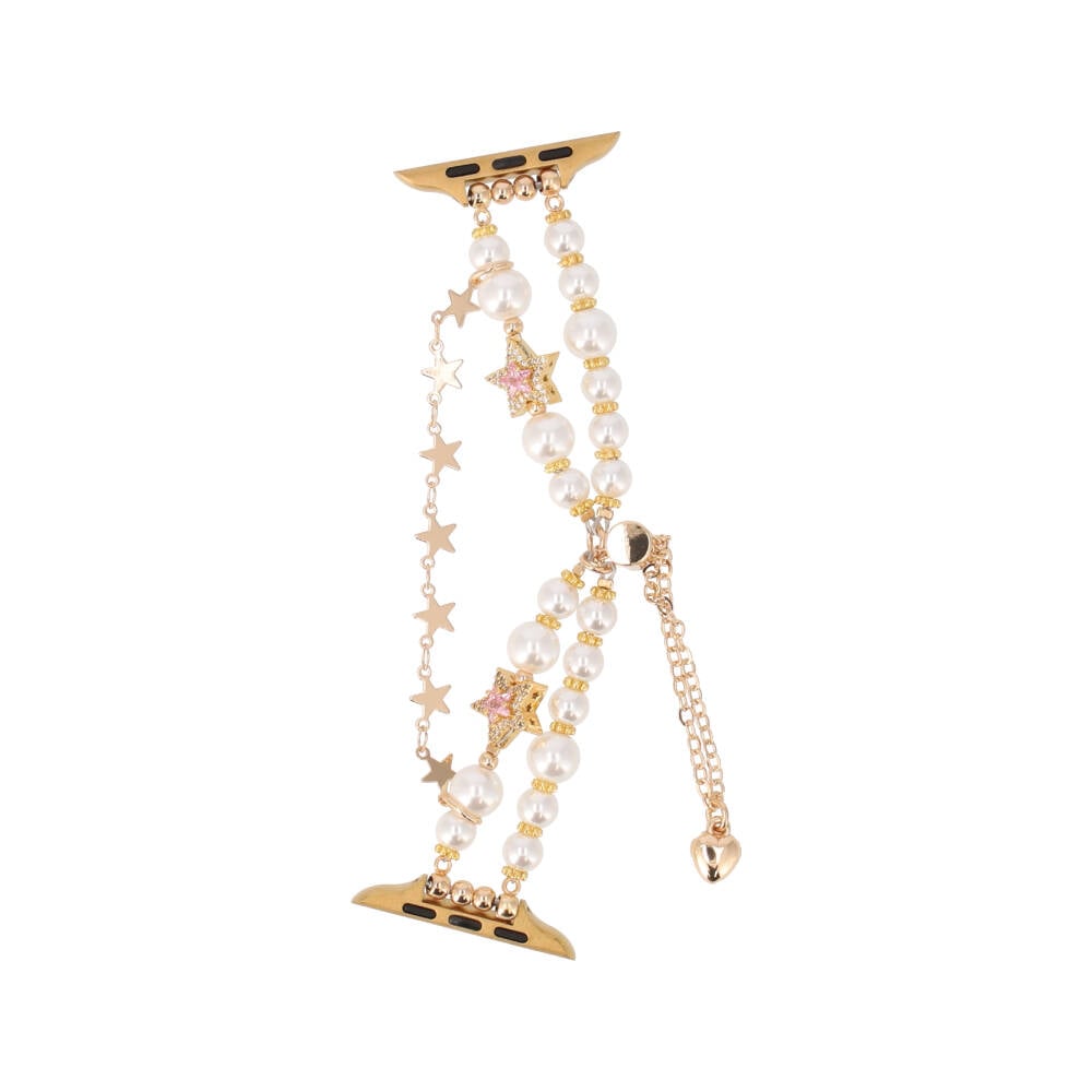 Blue Box สาย Apple Watch Strap Series 6,7,8,9,10,11,SE1,SE2,Ultra (44/45/46/49mm) Golden Pearl Star