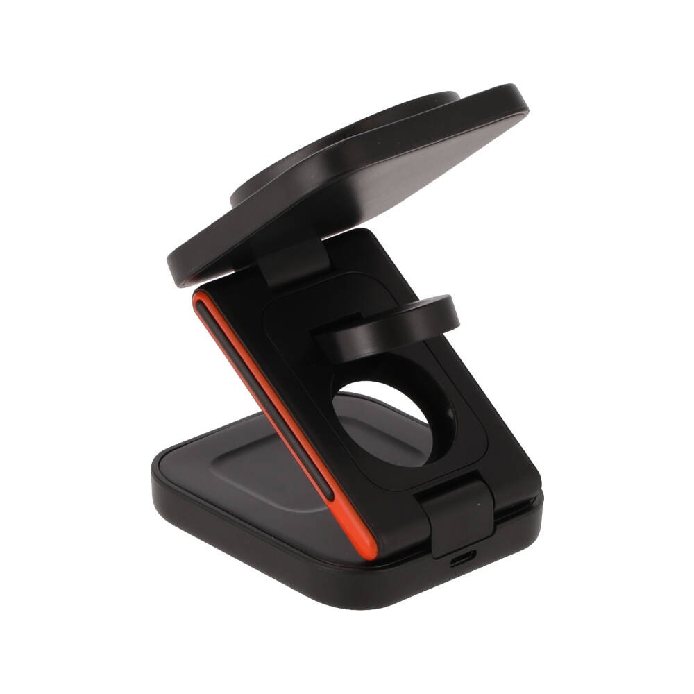 ที่ชาร์จไร้สาย TECHPRO Foldable 3 in 1 Magnetic Black