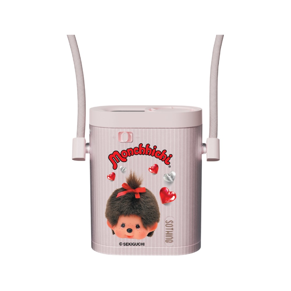 Sothing x Monchhichi พัดลมพกพา Neck Fan Ice Cube Pink