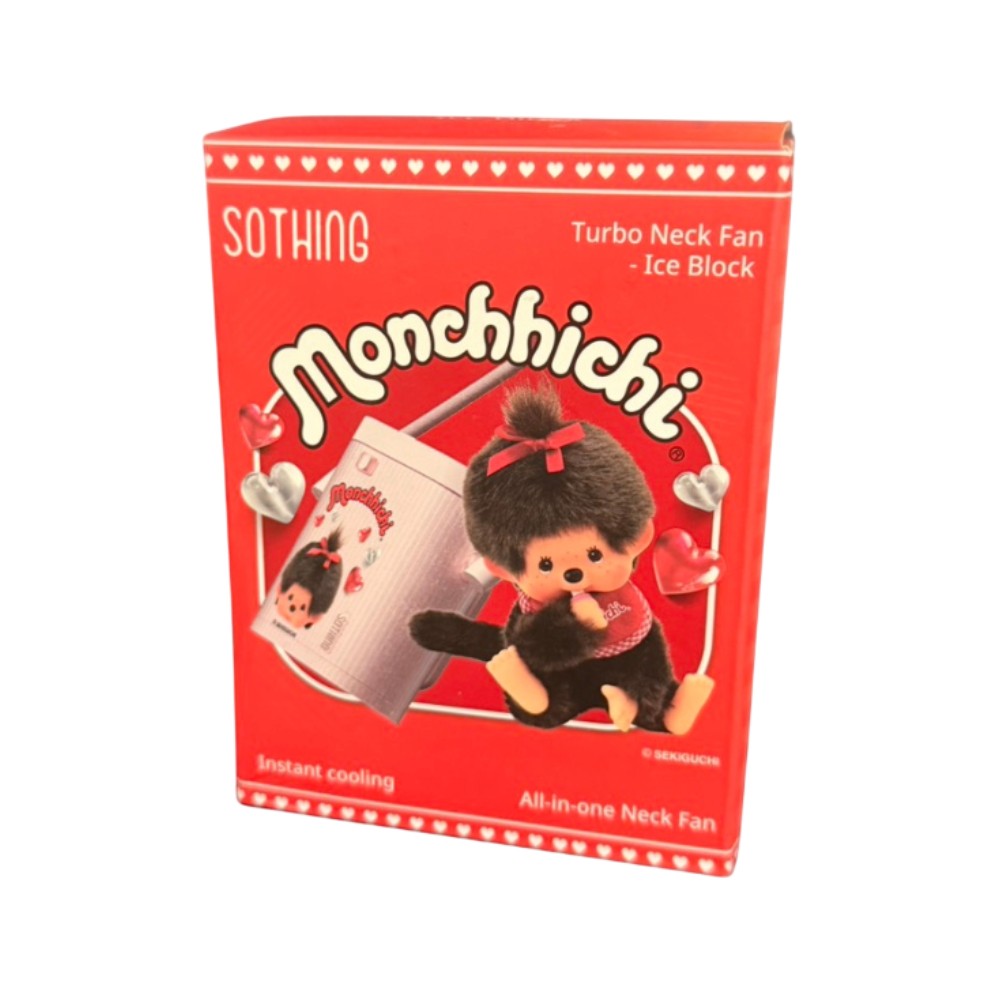 Sothing x Monchhichi พัดลมพกพา Neck Fan Ice Cube Pink
