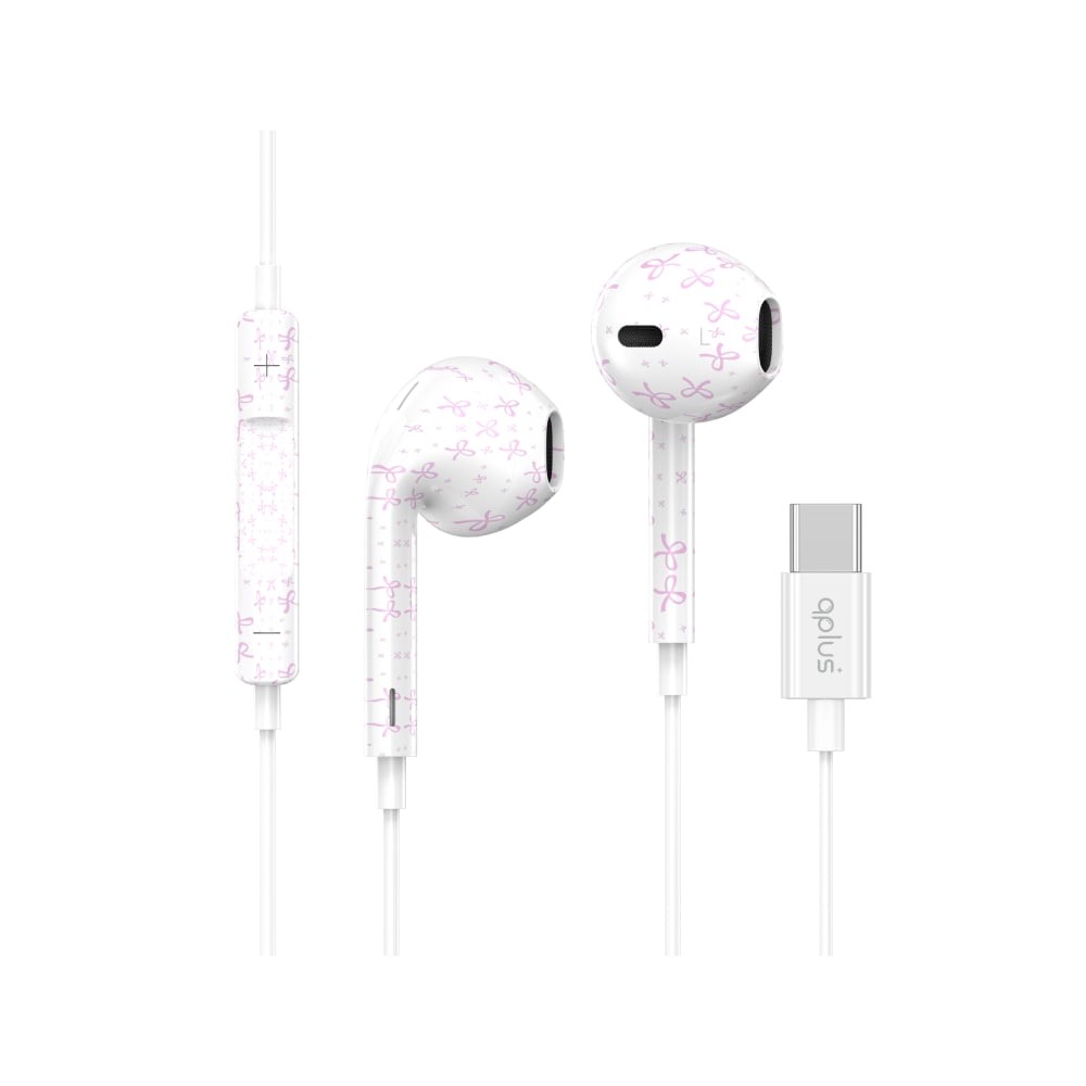 หูฟัง QPLUS Wired Earbud Type-C Ribbon White