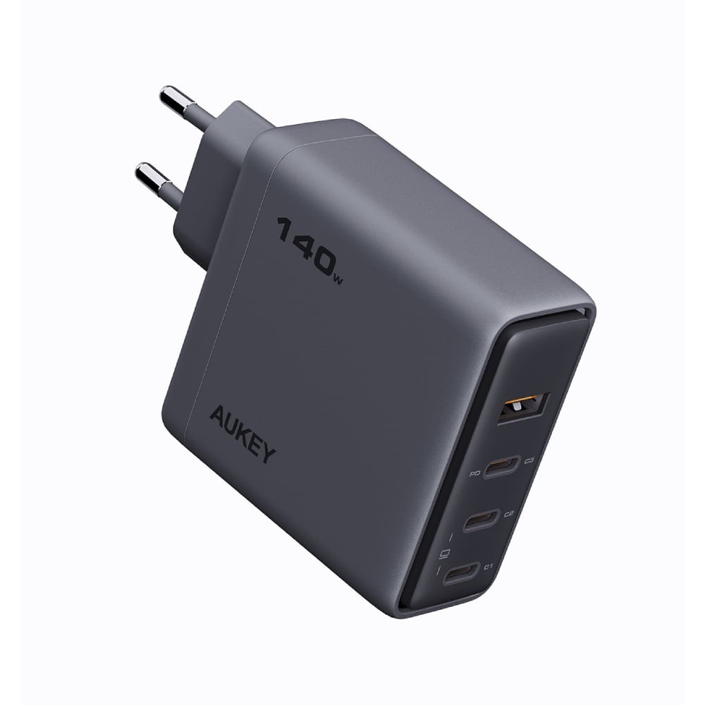 อะแดปเตอร์ AUKEY Wall USB Charger 1 USB-A / 3 USB-C Comet Mix 4 140W GaN Gray (PA-C6)