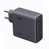 อะแดปเตอร์ AUKEY Wall USB Charger 1 USB-A / 3 USB-C Comet Mix 4 140W GaN Gray (PA-C6)