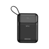 พาวเวอร์แบงค์ QPLUS 20000 mAh built-in Lightning/USB-C cable PD35W M52 (CCC) Black