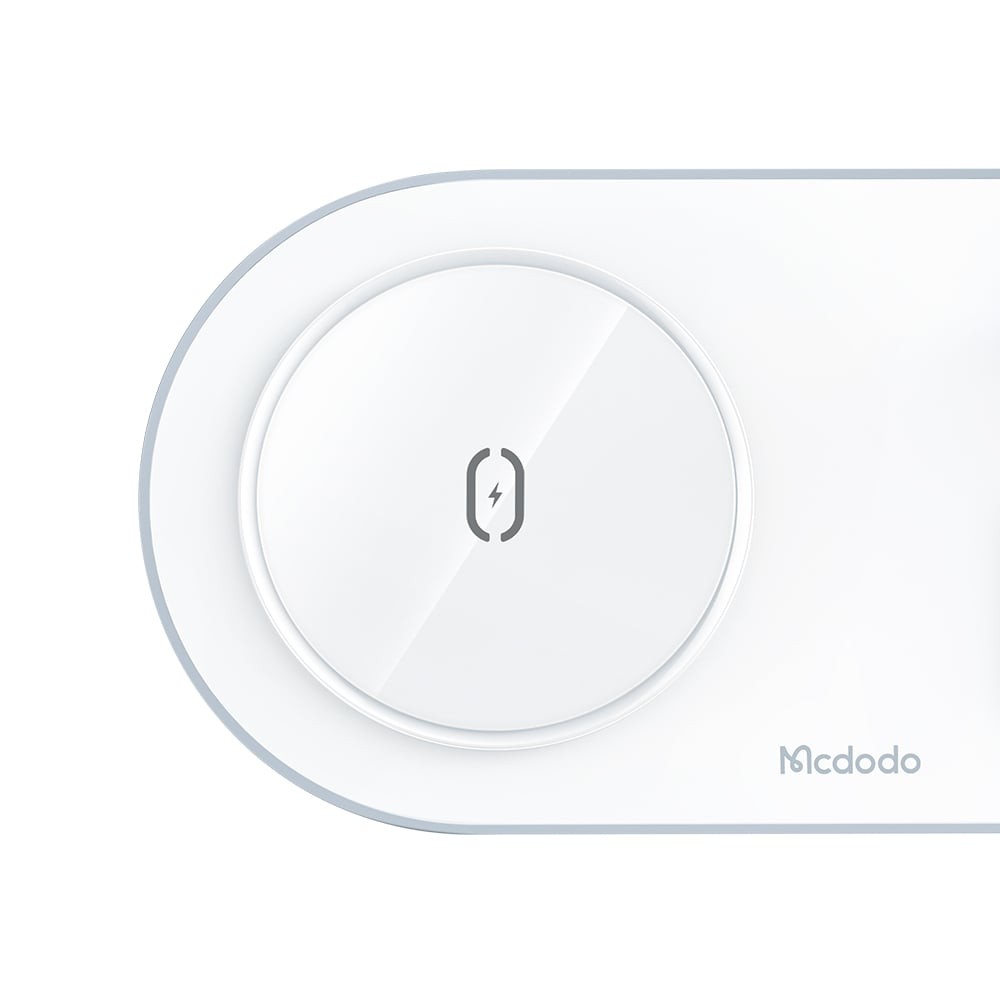 ที่ชาร์จไร้สาย Mcdodo 3 in 1 Wireless Charger Use for USB-A Apple Watch Charger White