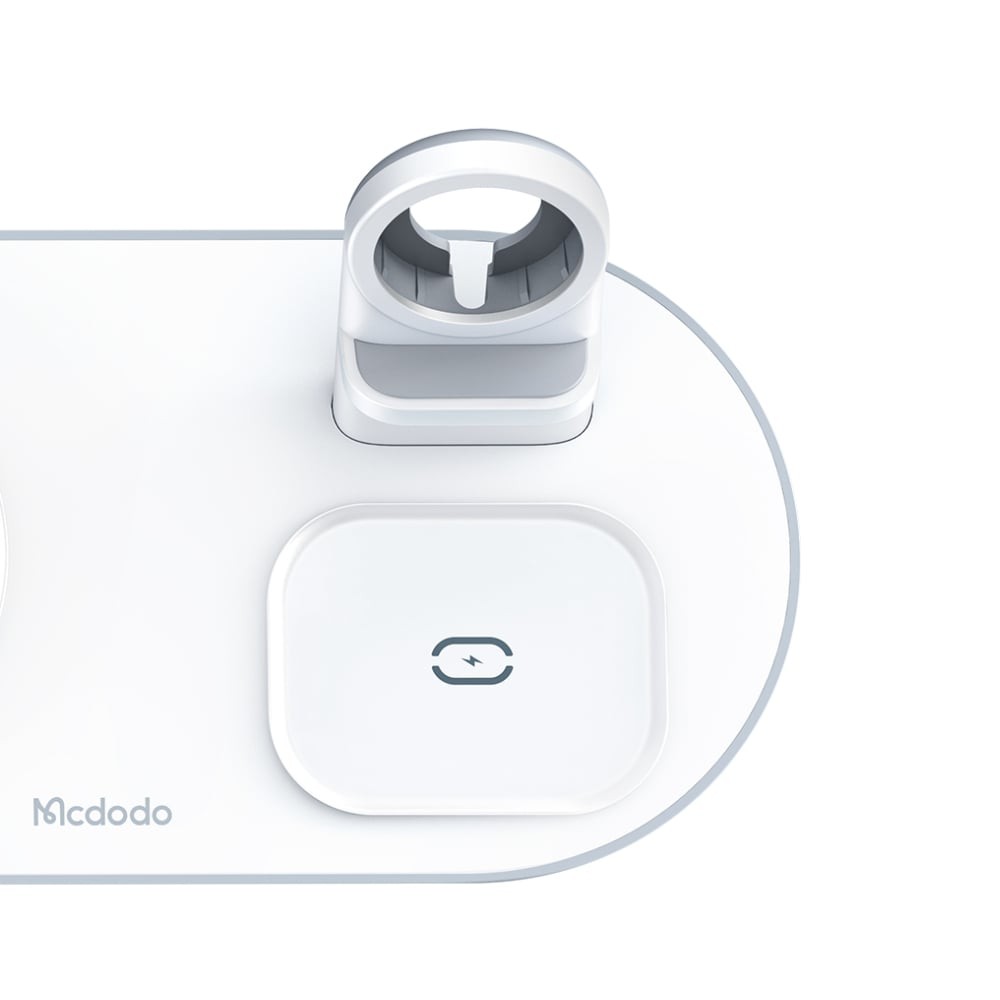 ที่ชาร์จไร้สาย Mcdodo 3 in 1 Wireless Charger Use for USB-A Apple Watch Charger White