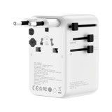 หัวแปลงปลั๊กไฟ QPLUS Universal Travel 70W Built In Cable 1006SDVW White