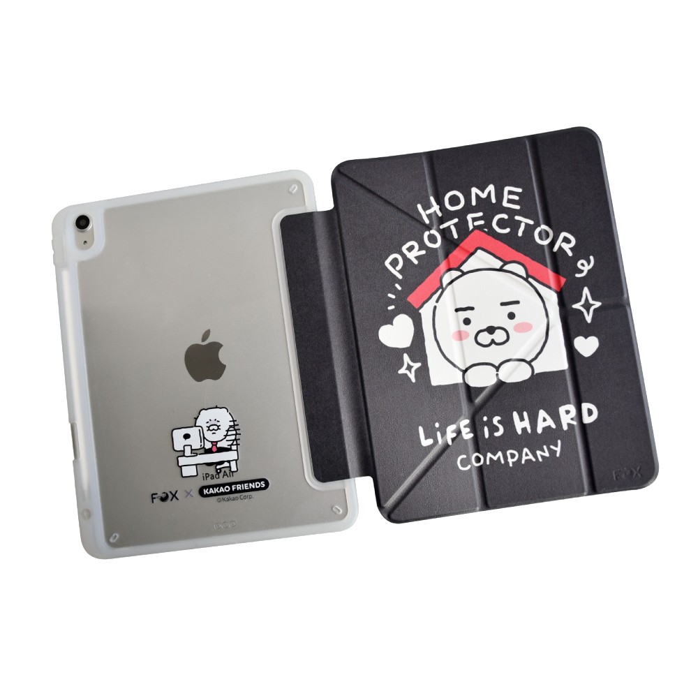 FOX x KAKAO Friends เคส iPad Air4/5/6/7/8 11 2026 Y Model life is Hard Black