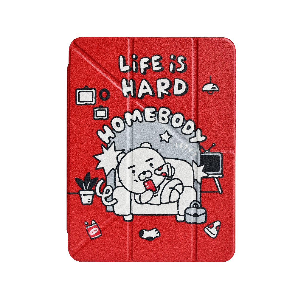 FOX x KAKAO Friends เคส iPad Gen 10th/11th 2025 Y Model life is Hard Red