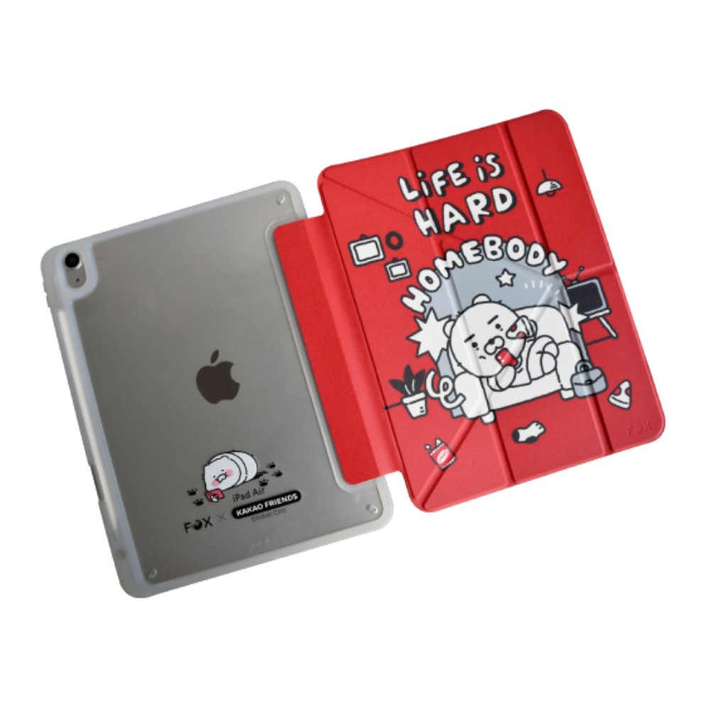 FOX x KAKAO Friends เคส iPad Gen 10th/11th 2025 Y Model life is Hard Red