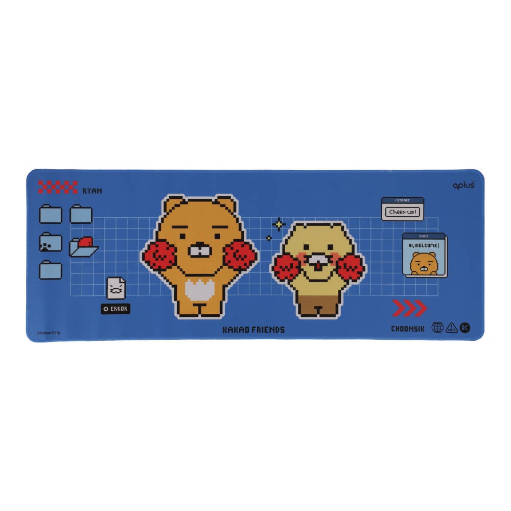 QPLUS x KAKAO Friends แผ่นรองเมาส์ Desk Mat Stick with Me Blue