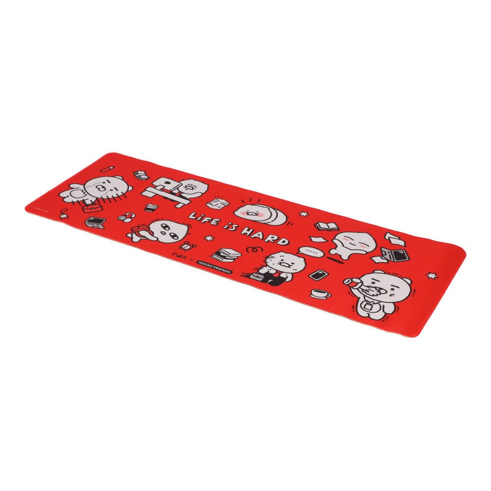 แผ่นรองเมาส์ FOX x KAKAO Desk Mat Life is Hard Red