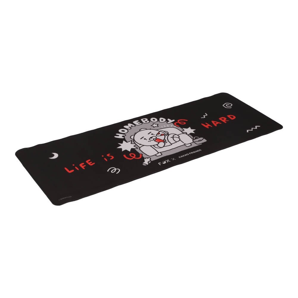 แผ่นรองเมาส์ FOX x KAKAO Desk Mat Life is Hard Black