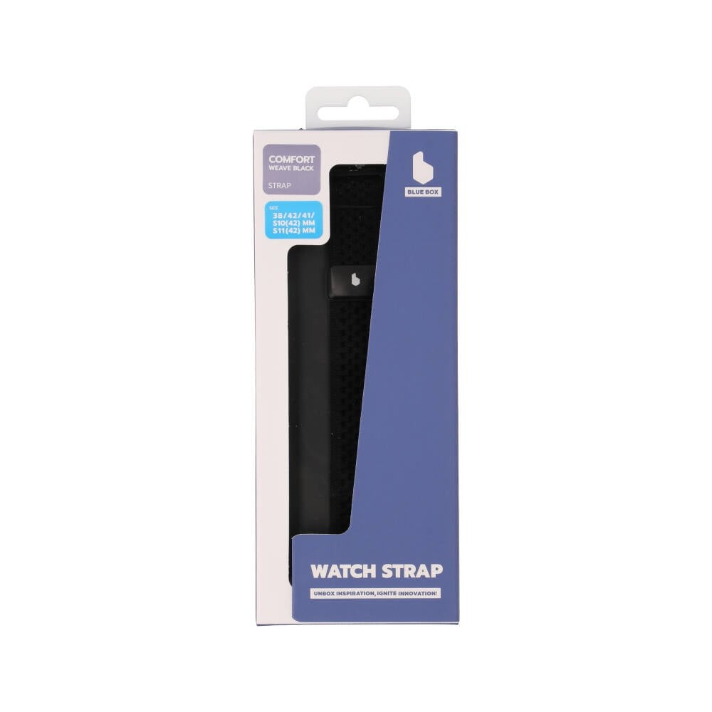 Blue Box สาย Apple Series 6,7,8,9,10,11,SE1,SE2 (39/40/41/42mm) Comfort Weave Black